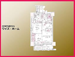 シエリア町屋 2LDKの間取図画像