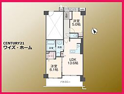 セルテシティオ世田谷烏山 2LDKの間取図画像