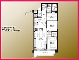 トーア平井マンション 2SLDKの間取図画像