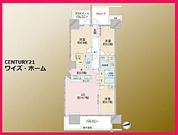 グランドメゾン品川シーサイドの杜 3LDKの間取図画像