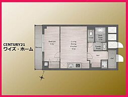 秀和幡ヶ谷レジデンス 1LDKの間取図画像
