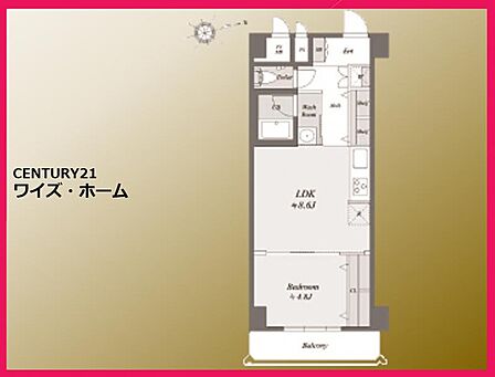 【間取り図】1LDK
