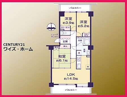 【間取り図】3LDK
