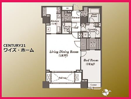 【間取り図】1LDK