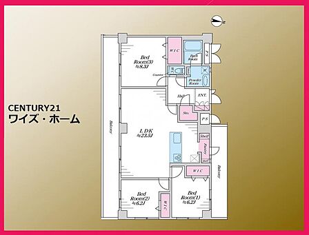 【間取り図】 3LDK