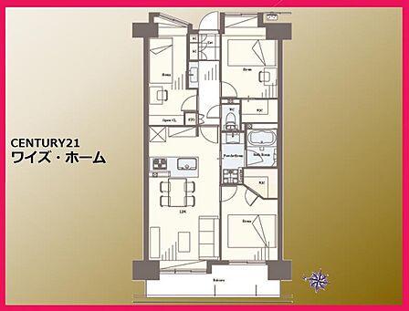 【間取り図】3LDK