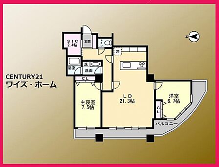 【間取り図】 2LDK