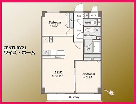 【間取り図】2LDK