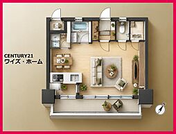 メインステージ六本木 ワンルームの間取図画像