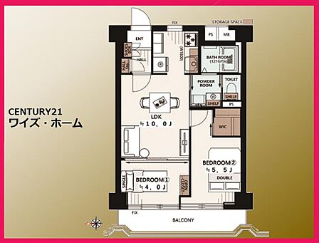 【間取り図】2LDK