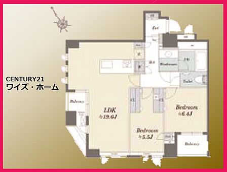 【間取り図】2LDK