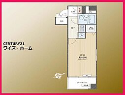 ビューシティ新宿御苑 1Kの間取図画像