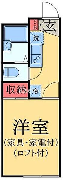 ＬＰサンヴィレッジ2 ｜千葉県千葉市花見川区検見川町５丁目(賃貸アパート1K・2階・19.87㎡)の写真 その2