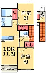 間取図画像 2LDK