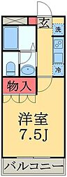 エバーシャインSOGA 1Kの間取図画像