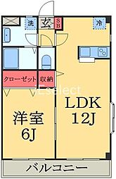 ドルチェスカイ2 1LDKの間取図画像