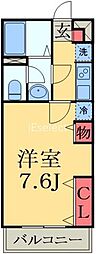 リブリ・Rooms弁天3-4 1Kの間取図画像