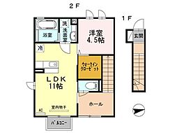 なでしこ 1LDKの間取図画像