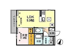 さくらガーデン2 1LDKの間取図画像