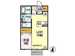 Towncourtながみね 1LDKの間取図画像