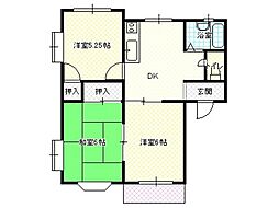 ハイツヴィレッジ 3DKの間取図画像