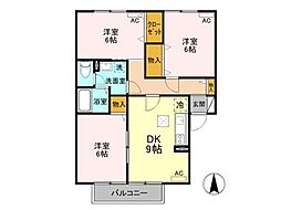 ロイヤルファイン 3DKの間取図画像