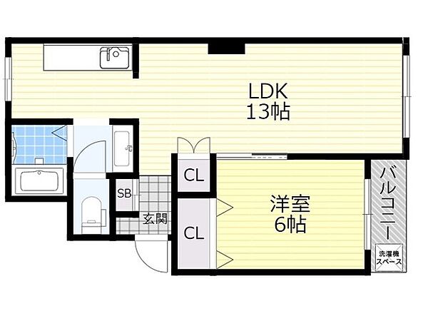 グランドコーポラス新大阪 ｜大阪府大阪市淀川区木川東４丁目(賃貸マンション1LDK・1階・45.22㎡)の写真 その2