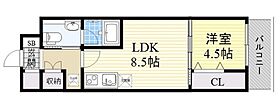 La CASA新北野  ｜ 大阪府大阪市淀川区十三元今里１丁目（賃貸マンション1LDK・2階・30.73㎡） その2