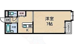エクト2 1Kの間取図画像