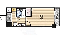 エスリード新大阪 1Kの間取図画像