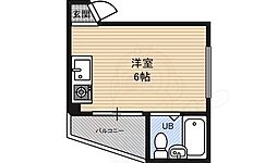 淡路西山ビル ワンルームの間取図画像