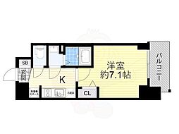プレサンス新大阪ストリーム 1Kの間取図画像