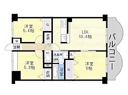 タイガーアネックス 3LDKの間取図画像