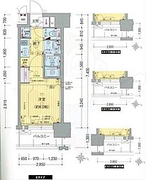 プレサンス新大阪ヴィガ 1Kの間取図画像