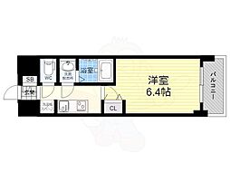 プレサンス新大阪ジェイズ 1Kの間取図画像