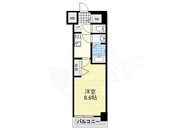 フェニックス新大阪 1Kの間取図画像