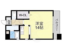 グランシャルマン新大阪 ワンルームの間取図画像