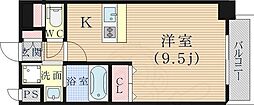 プレサンス新大阪クレスタ ワンルームの間取図画像