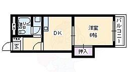 ハイツサンコー 1DKの間取図画像