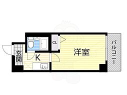 エスリード塚本第2 1Kの間取図画像