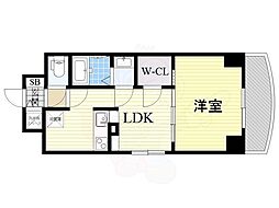 ノルデンタワー新大阪アネックスA棟 1LDKの間取図画像