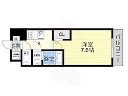リッツ加島 1Kの間取図画像