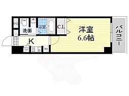 アドバンス新大阪6ビオラ 1Kの間取図画像