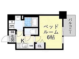 エスリード新大阪グランファースト 1Kの間取図画像