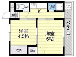 グレースマンション 2Kの間取図画像
