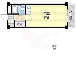 トッププラザ ワンルームの間取図画像