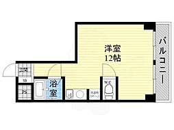 チサンマンション第5新大阪 ワンルームの間取図画像