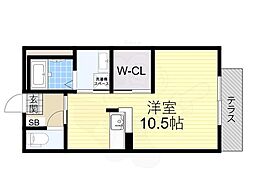 シャーメゾン満寿 ワンルームの間取図画像