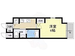 アドバンス新大阪6ビオラ 1Kの間取図画像