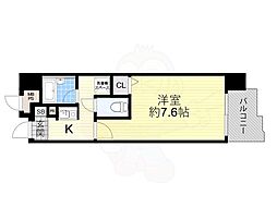 プレサンス新大阪 1Kの間取図画像